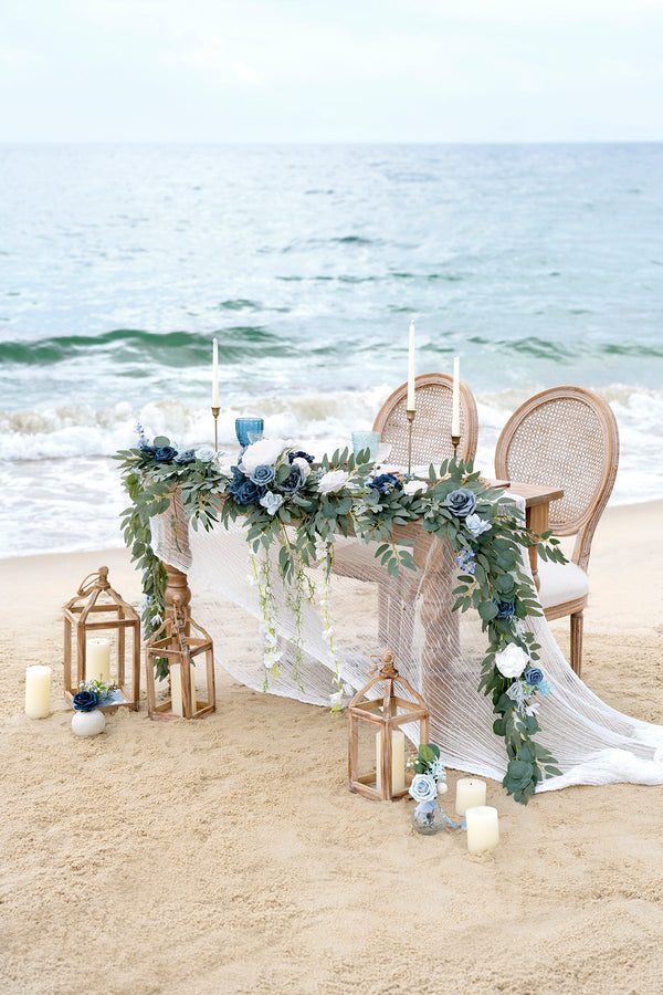 Dusty Blue  Navy Wedding Decor Package - Pre-Arranged