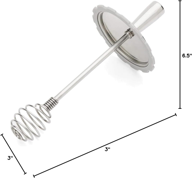 Jarware 82624 Wide Mouth Honey Dipper, Silver