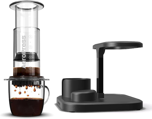 Aeropress Clear Coffee Maker & Organizer Stand Bundle