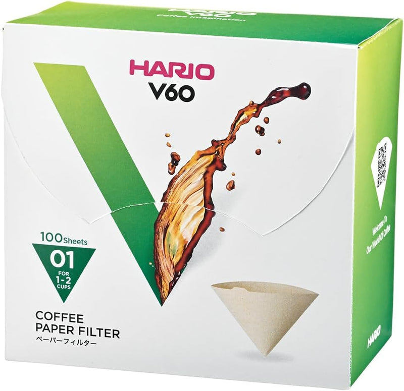 Hario V60 Paper Coffee Filters, Size 02, Natural, 200 Count