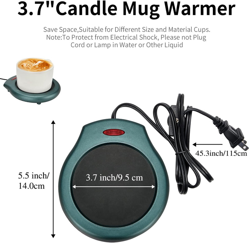 ASAWASA Candle Warmer for Large Jar, Coffee Mug Warmers, Safely Releases Scents Without a Flame, Melt The Candle Quickly, Enjoy Your Warm Coffee Tea. Gifts for Festival Birthday Women Men Mom Dad