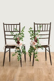 Wedding Aisle Chair Flower Decoration in Dusty Rose & Mauve