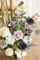 Wedding Aisle Runner Flower Arrangement in Lilac & Gold