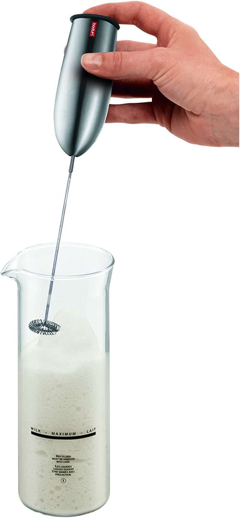 Bodum Schiuma Battery Operated Milk Frother, 8.5 Inches, Black