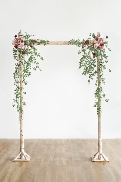 Flat Arch Flower in Dusty Rose & Mauve