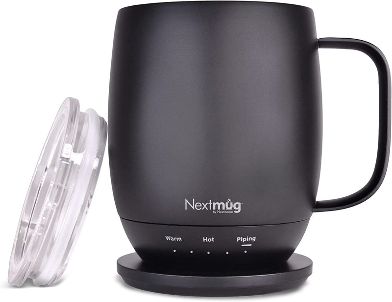 Nextmug - Temperature-Controlled, Self-Heating Coffee Mug (Black - 14 oz.)