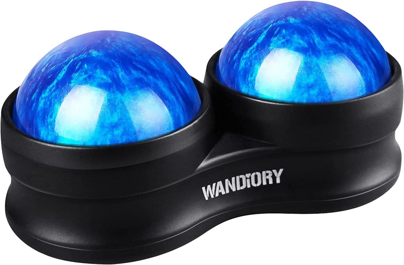 WANDiORY Massage Roller Ball, Neck Massager for Pain Relief, Deep Tissue Massage Tool, Sore Muscle Relief, Lymphatic Drainage, Tummy Tuck Post Surgery Supplies (Blue)