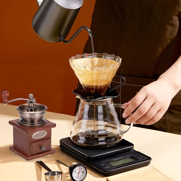 Manual Coffee Grinder, DDSKY Hand Crank Coffee Grinders Vintage Style Hand Coffee Grinder Roller Classic Coffee Mill Hand Crank Coffee Grinders With Brush for Drip Coffee French Press