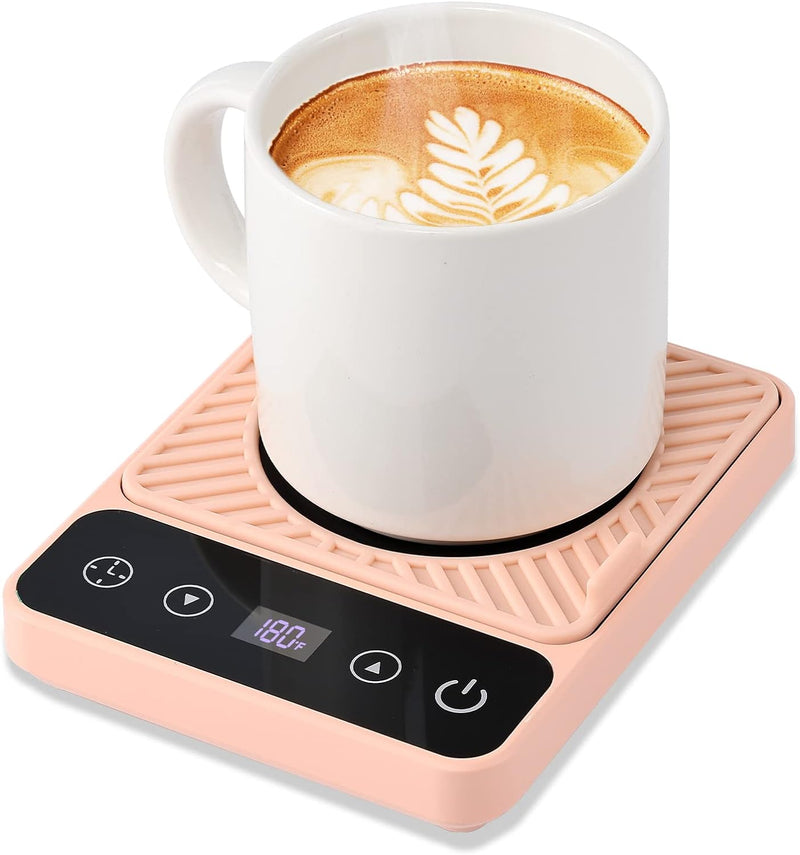 Coffee Warmer for Desk - Electric Mug Warmer, Coffee Mug Warmer with Timer, 6 Temp Mug Warmer, Smart Coffee Cup Warmer, Coffee Gifts for Coffee Lover Coffee Accessories Black
