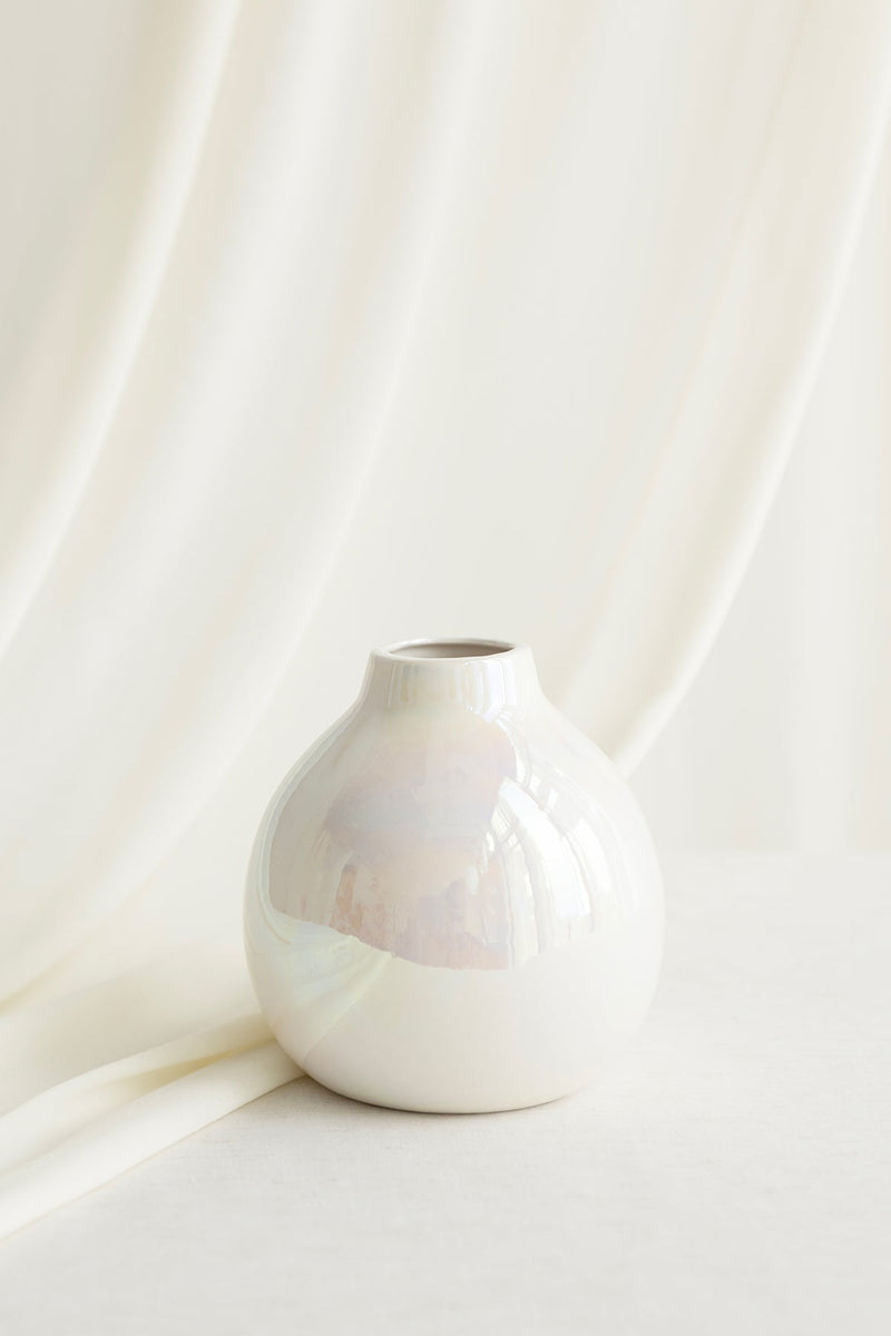 Ceramic Vase - Pearl White