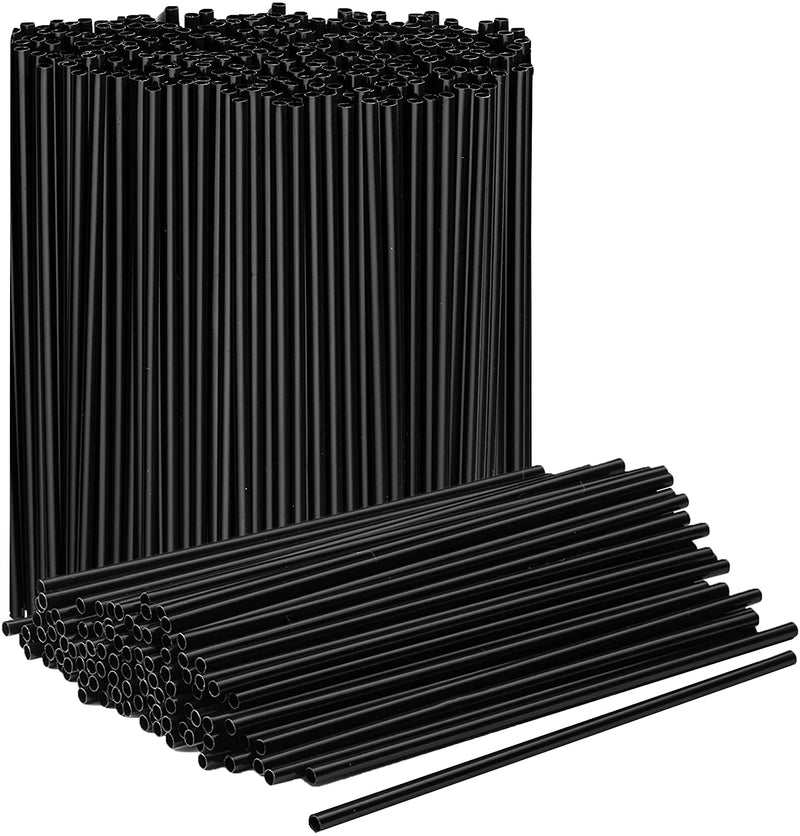 Prestee Plastic Coffee Stirrers, 2000ct, 5.5" - Plastic Coffee Straws, Drinks and Coffee Stir Sticks, Cocktail Swizzle Sticks, Disposable Stir Sticks, Drinking Straws for Coffee & Cocktails (Black)