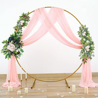 Wedding Arch Draping Fabric Blush Arch Drapes for Wedding Ceremony Party Ceiling Curtains Home Decoration 19Ft Length X 28" Width (1 Panel)