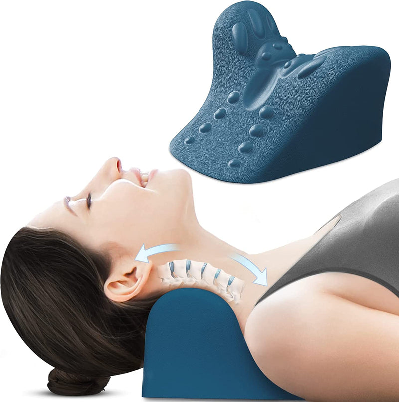 AUVON Neck Stretcher Joint-Developed with Therapists, Neck and Shoulder Relaxer with TCM Nodes and Exclusive Muscle Training, Cervical Traction Device for TMJ Pain Relief and Cervical Spine Alignment