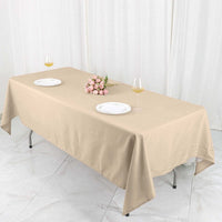 60"X102" Nude Wholesale Linens Rectangle Polyester Tablecloths Banquet Table Linen Wedding Party Restaurant
