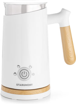 Starument Electric Milk Frother - Automatic Milk Foamer & Heater for Coffee, Latte, Cappuccino, Other Creamy Drinks - 4 Settings for Cold Foam, Airy Milk Foam, Dense Foam & Warm Milk - Easy to Use