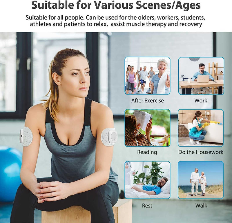 SIMUSI Wireless Tens Unit Muscle Stimulator with Remote, Electronic Stimulator Tens Massager for Back Pain Relief, and Shoulder, Waist, Back, Neck, Arm, Leg, Foot Pain Relief