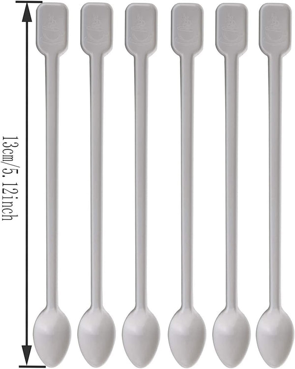 Coffee Spoon 500 PCS Disposable Tiny Coffee Tea Spoon White Plastic Stir Cocktail Sticks Mini Tea Stirrer