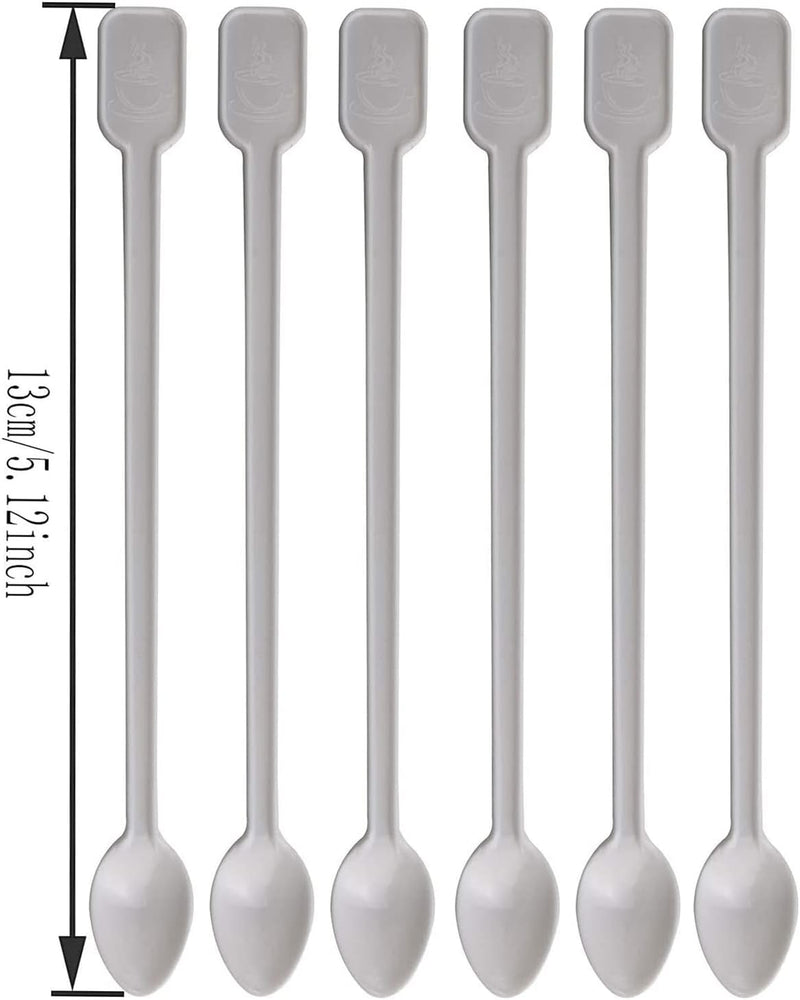 Coffee Spoon 500 PCS Disposable Tiny Coffee Tea Spoon White Plastic Stir Cocktail Sticks Mini Tea Stirrer