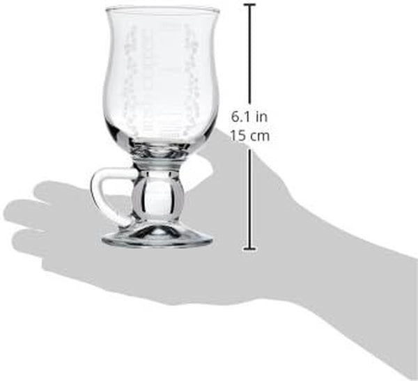 Belleek Pottery Galway Crystal Irish Coffee Glasses, 5.7-Inch, Clear, Set of 2