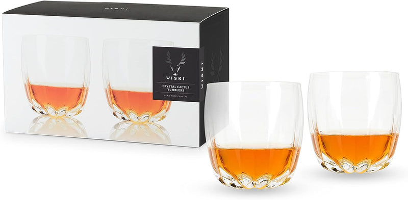 Viski Wingback Brandy Glass glassware set, Stemmed Wine glasses, Cocktail Glass Gift, Perfect for Bourbon, Rye, Scotch, and Mezcal, Set of 2, 17oz