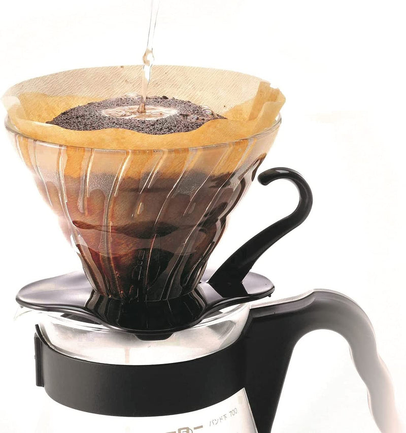 Hario V60 Glass Coffee Dripper, Size 02, Black