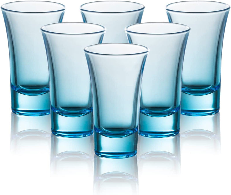 M&N HOME 6-Pack Heavy Base Shot Glass Set, 2-Ounce Shot Glasses