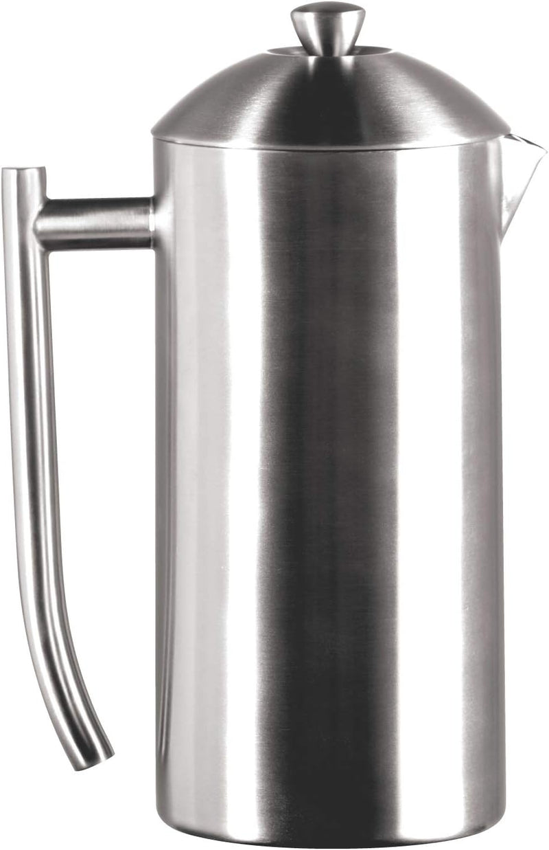 Frieling Double-Walled Stainless-Steel French Press Coffee Maker, Polished, 36 Ounces