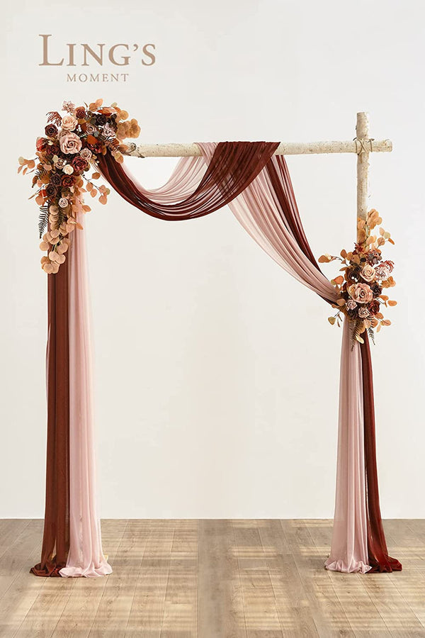 Wedding Arch Decoration Kit - Flowers and Drapes Pack of 4