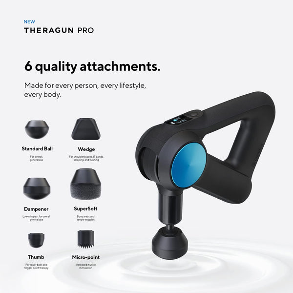 TheraGun Pro Handheld Deep Tissue Massage Gun - Bluetooth Enabled Percussion Massage Gun & Personal Massager for Pain Relief & Circulation in Neck, Back, Leg, Shoulder and Body (Black - 5th Gen)