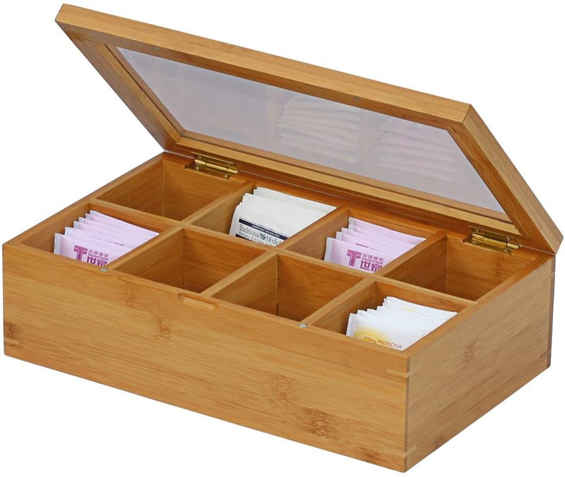 Oceanstar - TB1323 Oceanstar Bamboo Tea Box, 12 Inch, Natural