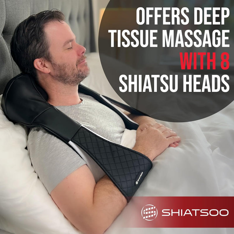 Shiatsu Neck and Back Massager | Professional Grade | 120-Degree Heat | Pain Relief Deep Tissue