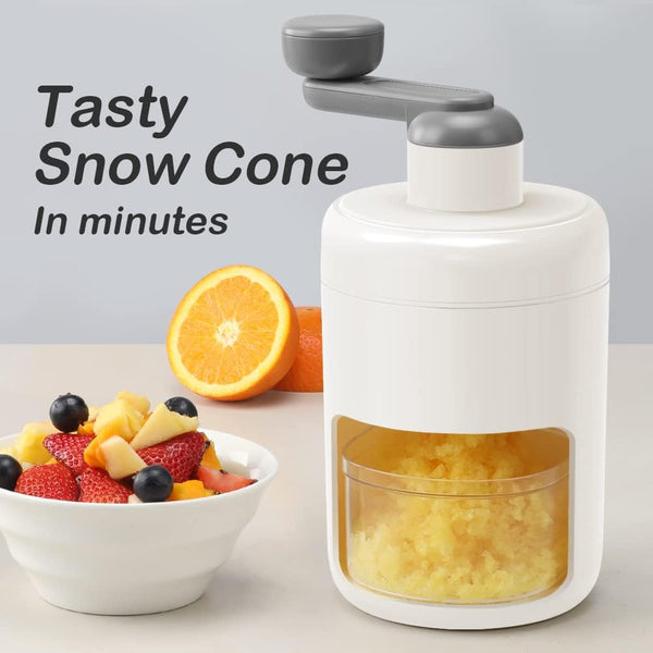 Ice Shaver Manual Snow Cone Machine Protable Shaved Ice Maker Ice Crusher with 3 Free Ice Boxes