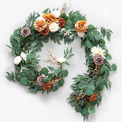 6Ft Eucalyptus and Terracotta Floral Garland for Wedding Arch Decorations