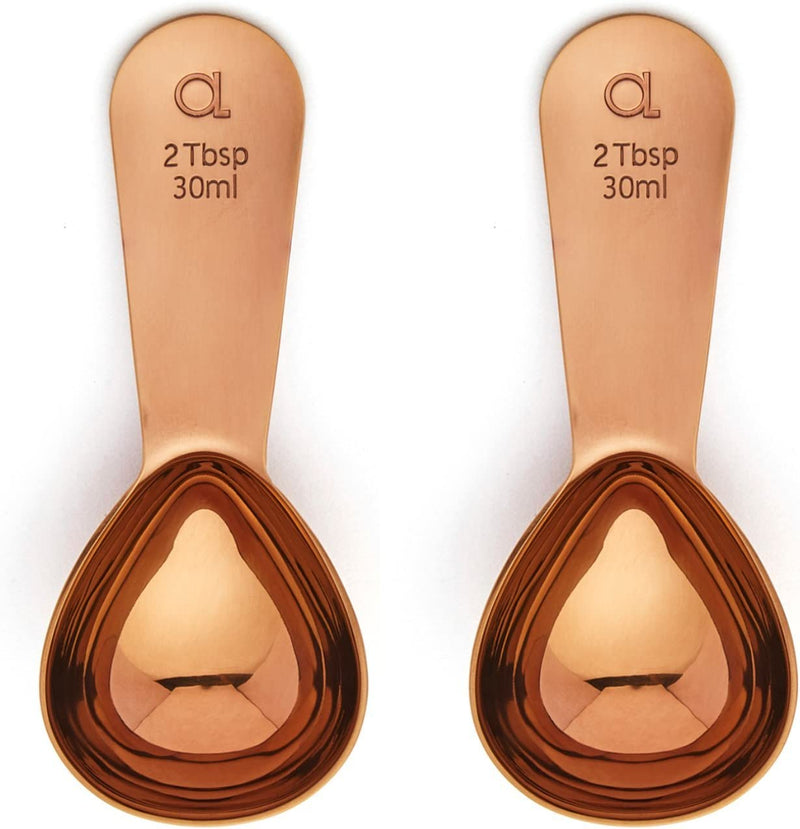 Apace Living Coffee Scoop (Set of 2) - 2 Tablespoon (Tbsp) - The Best Stainless Steel Measuring Spoons for Coffee, Tea, and More