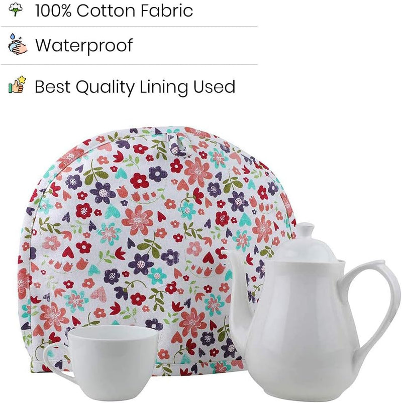 Insulating Tea Cozy - Pure Cotton and Traditional - Double Layered with Inner Waterproof Polyester Fabric