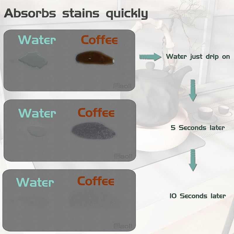 Coffee pot mat instantly covers water, coffee and milk stains Rubberized bottom, non-slip and easy to clean