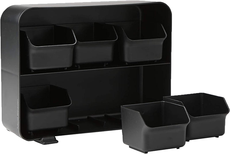 Mind Reader 6 Drawer Tea Bag Holder and Organizer, Black