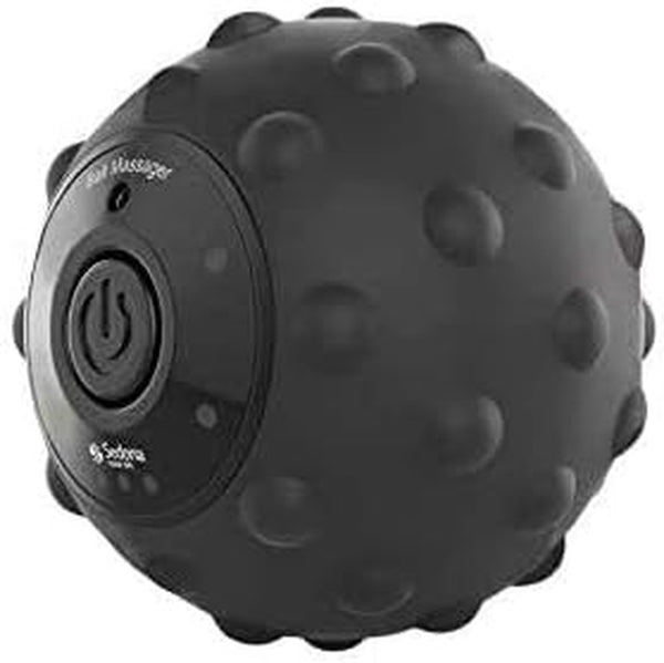Sedona, 4 Speed Vibrating Massage Ball, Rechargeable Textured Foam Roller, Muscle Tension Pain and Pressure Relieving Fitness Massaging Balls, Myofascial Release for Feet Arms Back and Neck, Black