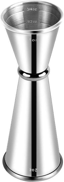 Briout Jigger for Bartending, Double Cocktail Jigger Japanese Premium 304 Stainless Steel Jigger 2 OZ 1 OZ with Measurements Inside