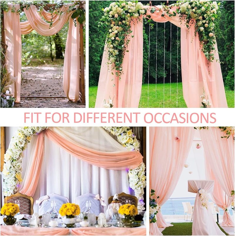 Blush Wedding Arch Drapes - 19ft Length 28 Width - Home Decor