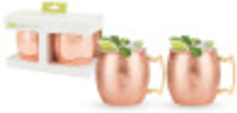 True Moscow Mule Mug, Stainless Steel, Copper Cups for Moscow Mules, Copper Bar Cart Accessories, 16 oz, Set of 1