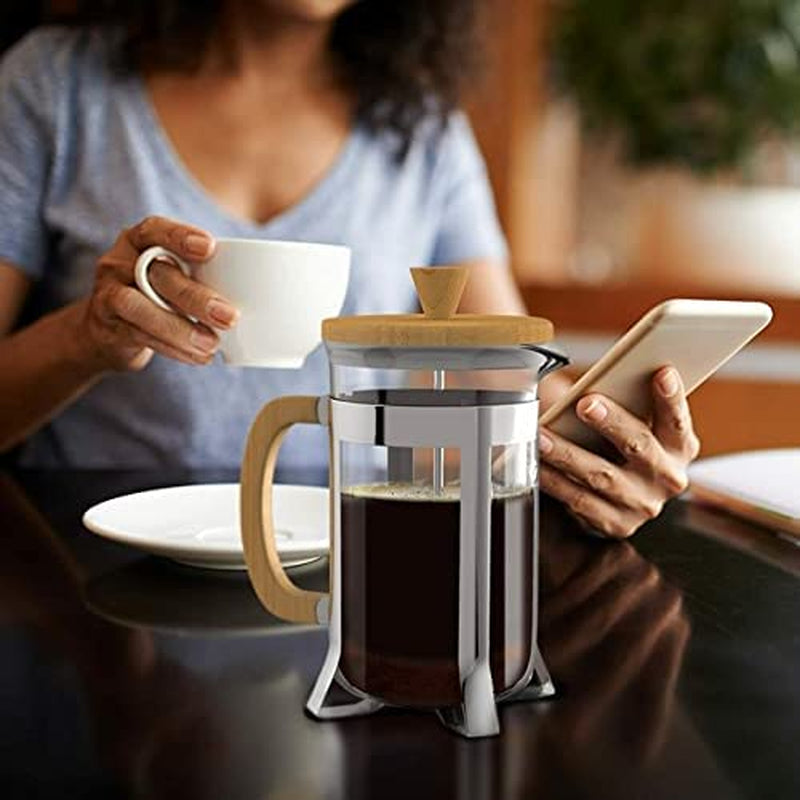 Upromax French Press 8-Cup Coffee Makers, Heat-Resistant Borosilicate Glass