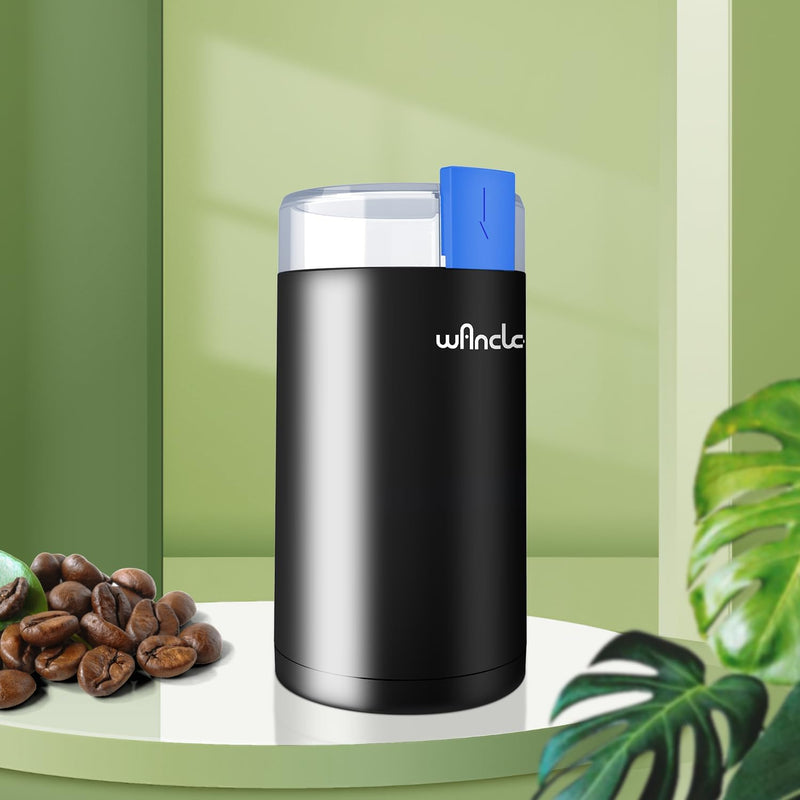 Coffee Grinder, Wancle Electric Coffee Grinder, Quiet Spice Grinder, One Touch Coffee Mill for Beans, Spices and More, with Clean Brush (Dark Blue)