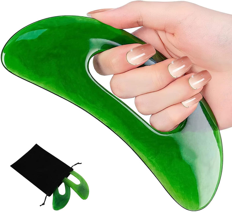 airogym Gua Sha Massage Tool, Ceramic Larger Guasha Scraping Massage Tool for Back Neck Face Leg Massage, Lymphatic Drainage, Cellulite Remove, Multifunctional Body Contouring and Shaping, Face Lift