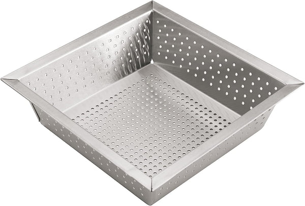 Winco FDS-1010, 10" L x 10" W x 2-5/8"H Stainless Steel Commercial Perforated Floor Drain Strainer