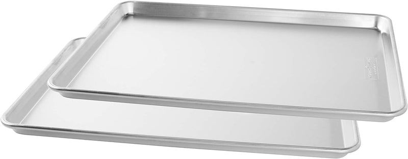 Nordic Ware Natural Aluminum Commercial Baker's Half Sheet, 2-Pack, Silver