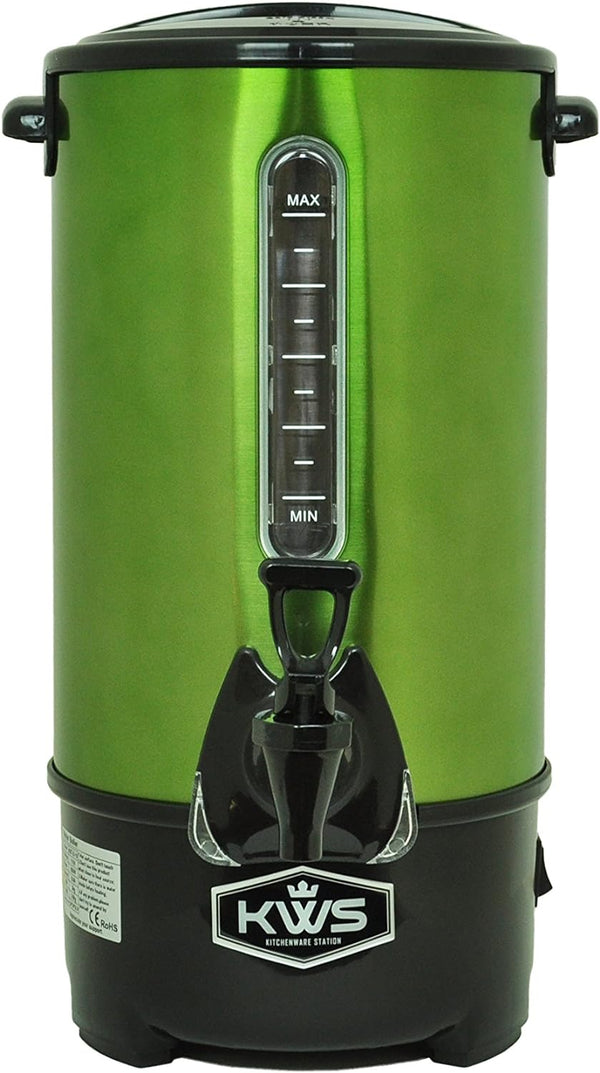KWS WB-30 19.5L/83Cups Commercial Heat Insulated Water Boiler and Warmer Stainless Steel (Green)