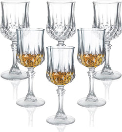 Soopiiso Cordial Glasses,1.7oz/50ml,Shot Glasses Set of 6,shot glasses with stem/tequila shot glasses/Sherry glasses