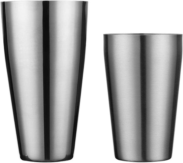 Boston Shaker by QLL, Professional Stainless Steel Cocktail Shaker Set, including 20oz Unweighted & 28oz Weighted Shaker Tins