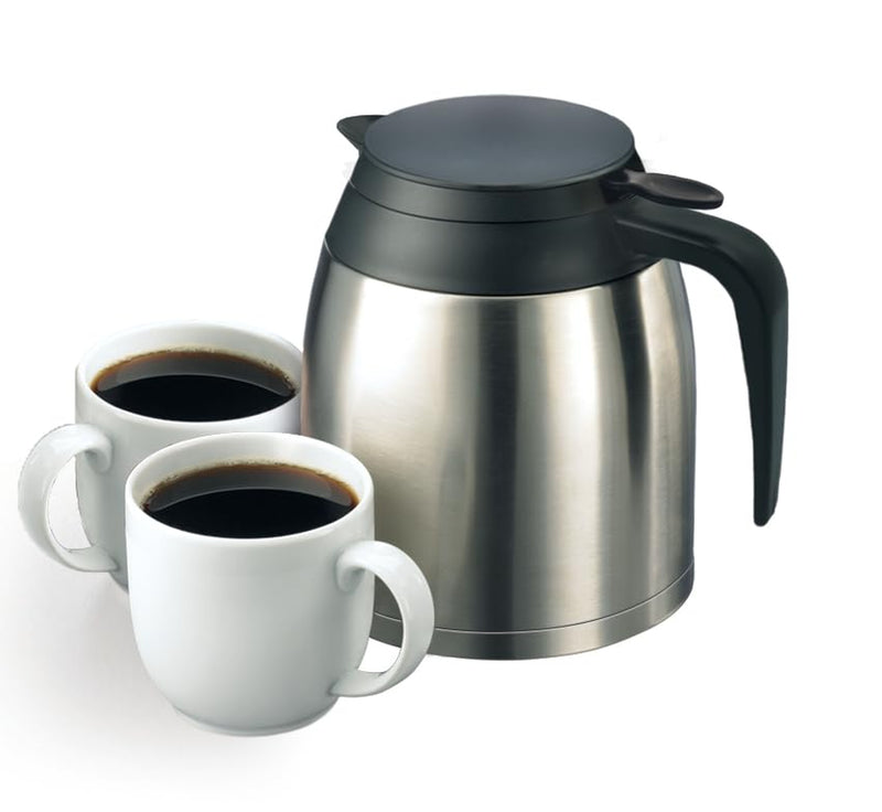 Melitta Pour-Over Coffee Brewer & Stainless Steel Carafe Set with Coffee Filters, 60 Ounce Set